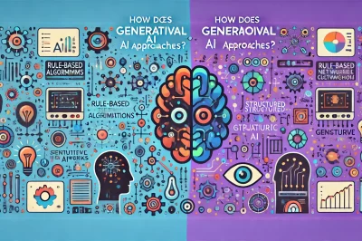 How does generative AI compare to traditional AI approaches?